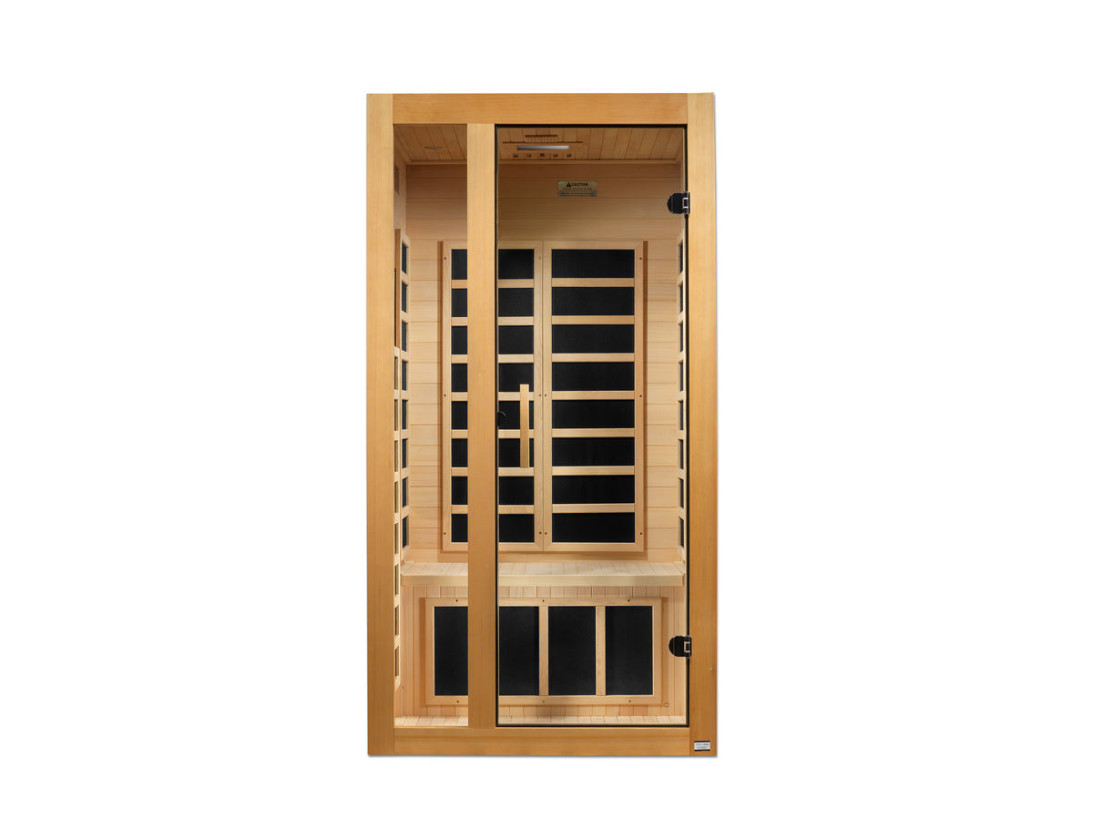 Dynamic Gracia 1-2 Person Hemlock infrared sauna.