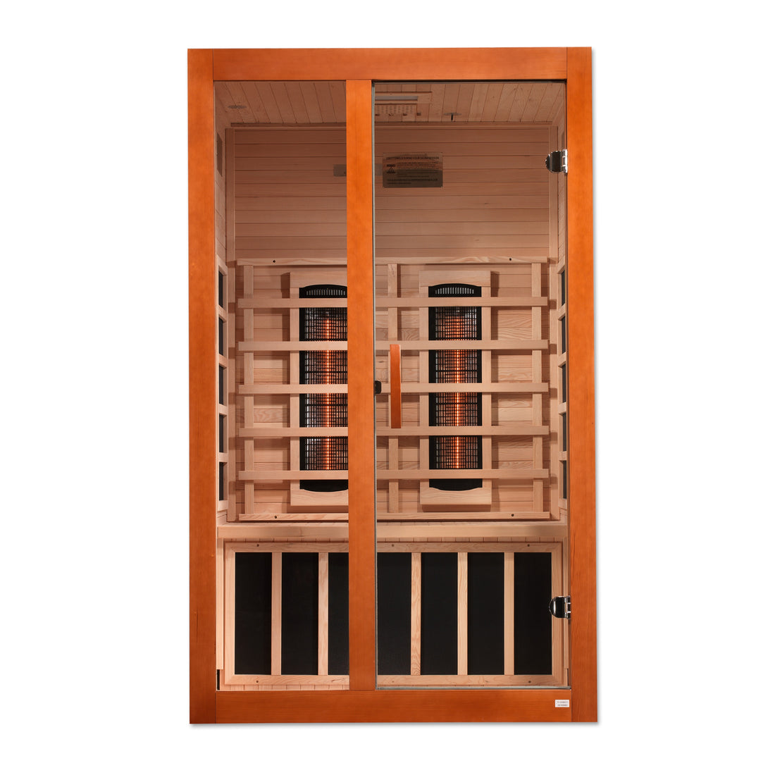 Dynamic Santiago 2-Person Full Spectrum Sauna Hemlock wood with tempered glass. 