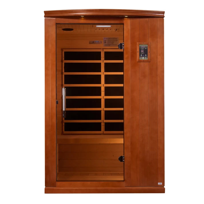 Dynamic Venice Elite 2-person Hemlock wood infrared sauna. 