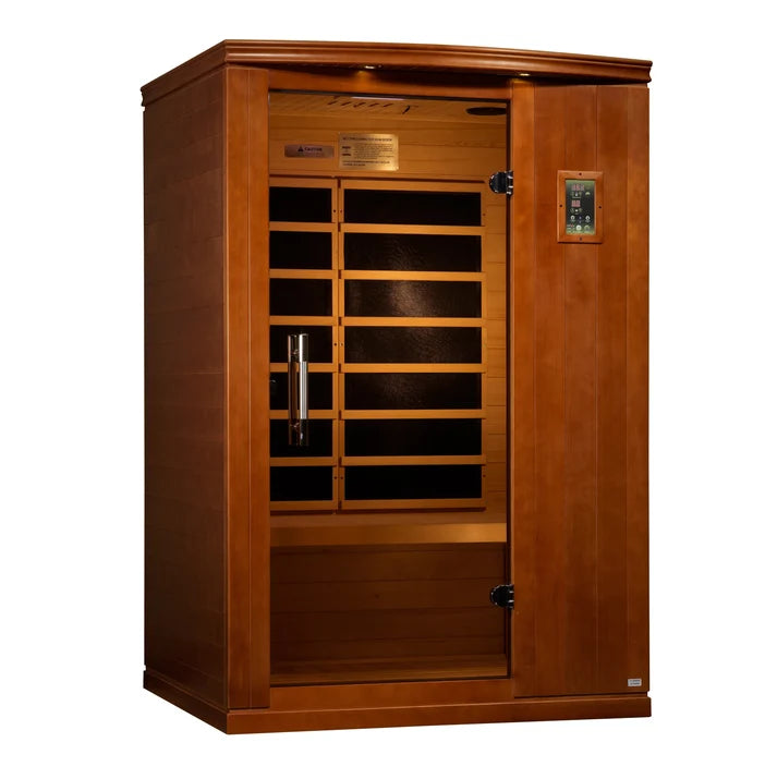 Dynamic Venice Elite 2-person Hemlock wood infrared sauna. 