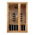 Dynamic Serena 2-Person Full Spectrum Sauna with Hemlock wood and tempered glass. 