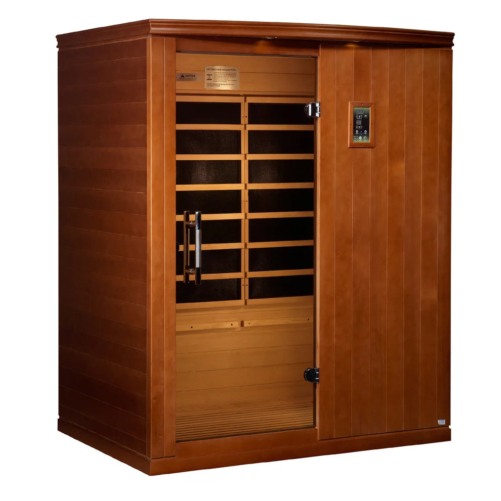 Dynamic Madrid Elite 3-person Hemlock infrared sauna.