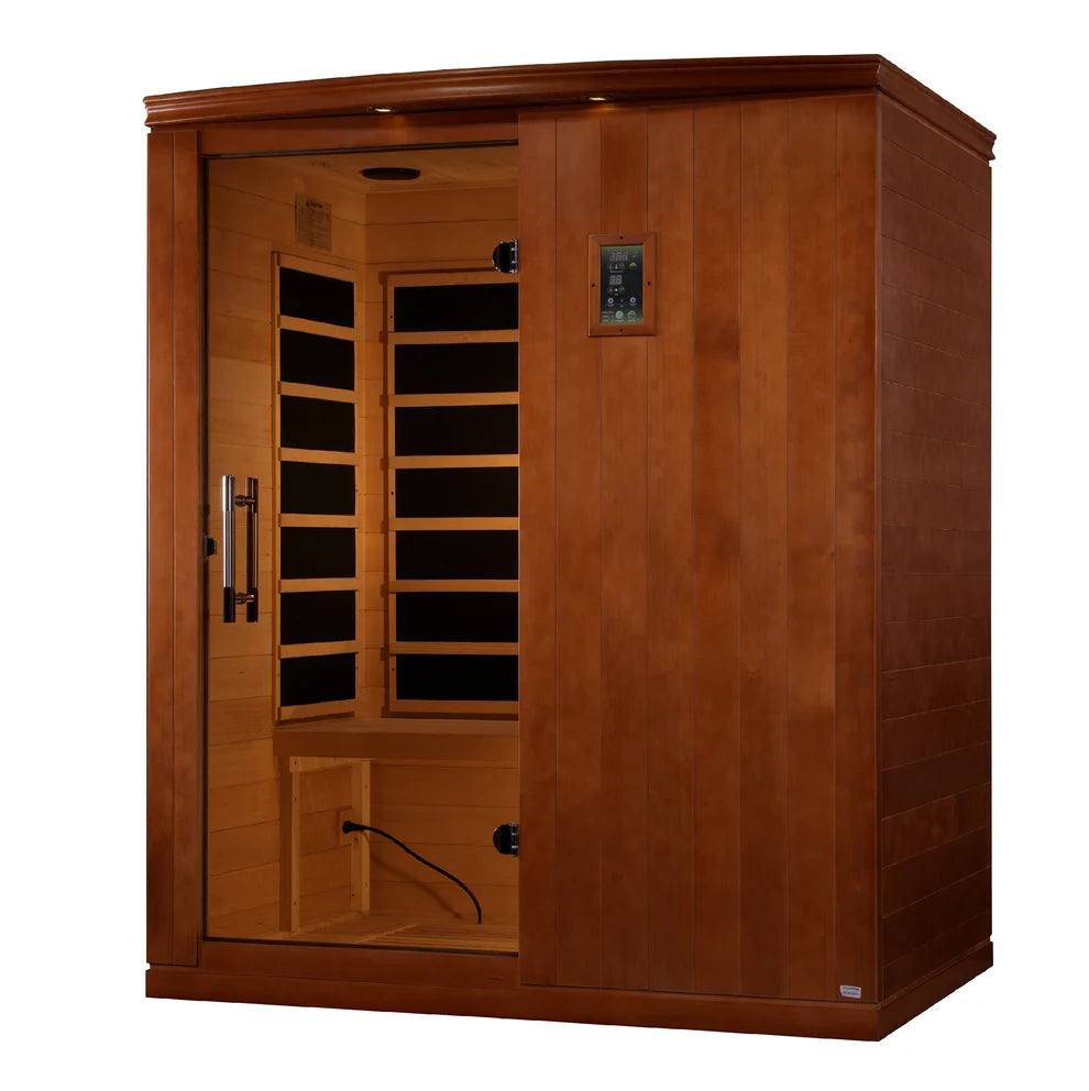 Dynamic Madrid Elite 3-person Hemlock infrared sauna.