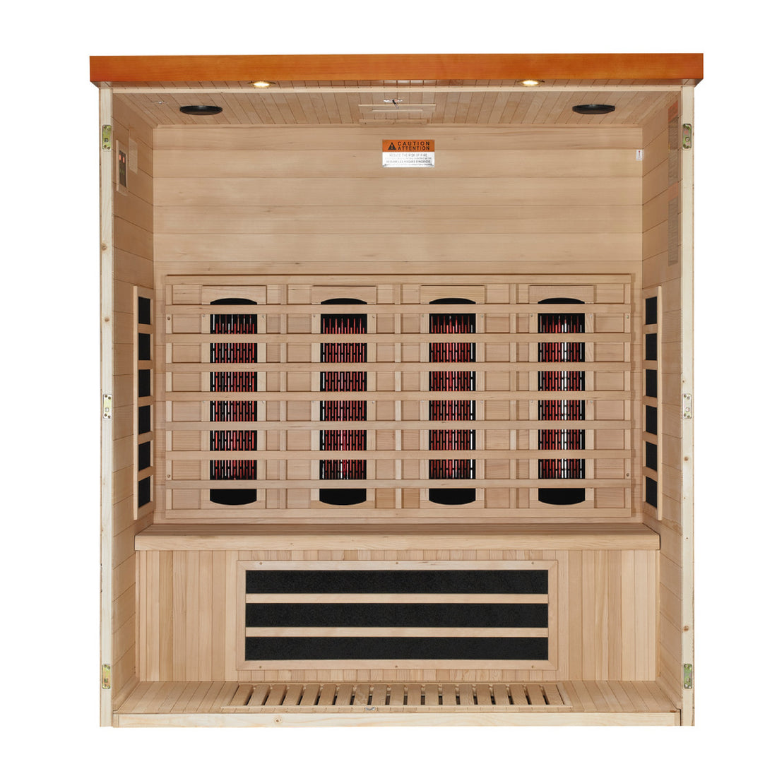 Dynamic Vila Grande 4-Person Full Spectrum Near Zero EMF (Under 3MG) FAR Infrared Sauna (Canadian Hemlock) - DYN-6415-03 FS