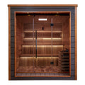Golden Designs Bergen 6 Person Traditional Sauna - Canadian Red Cedar Interior - tempered glass door