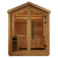 Golden Designs Savonlinna 3 Person Outdoor Traditional Sauna with bronze tempered glass door