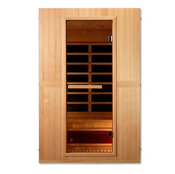 Maxxus Serenity 2-person Dual Tech Infrared Sauna Hemlock wood with tempered glass door. 
