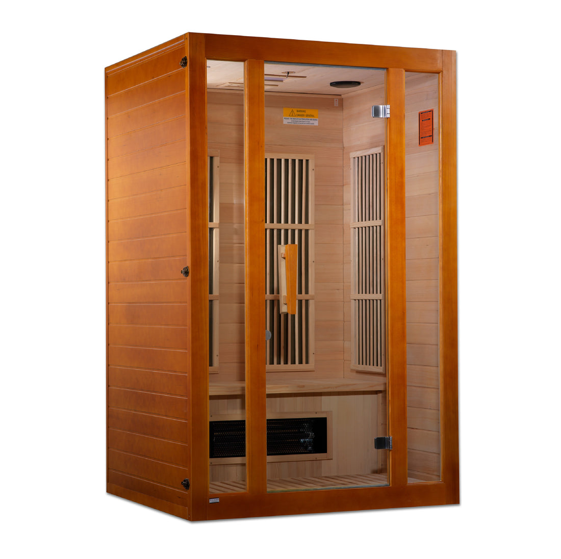 Maxxus Aspen 2-person Dual Tech Infrared Sauna, Hemlock wood with tempered glass.