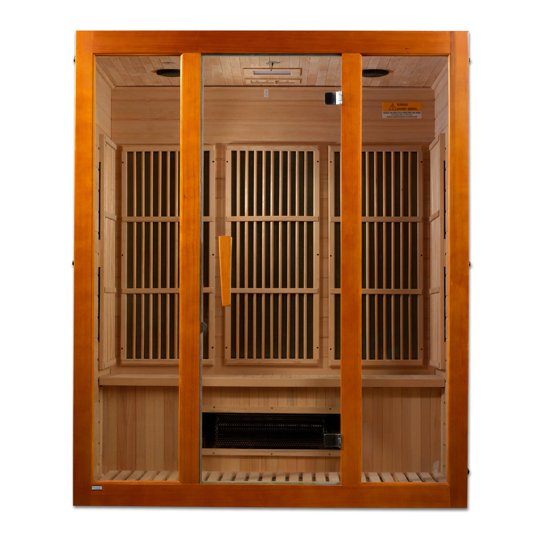 Maxxus Alpine 3-person FAR Infrared Sauna with Hemlock wood and tempered glass. 
