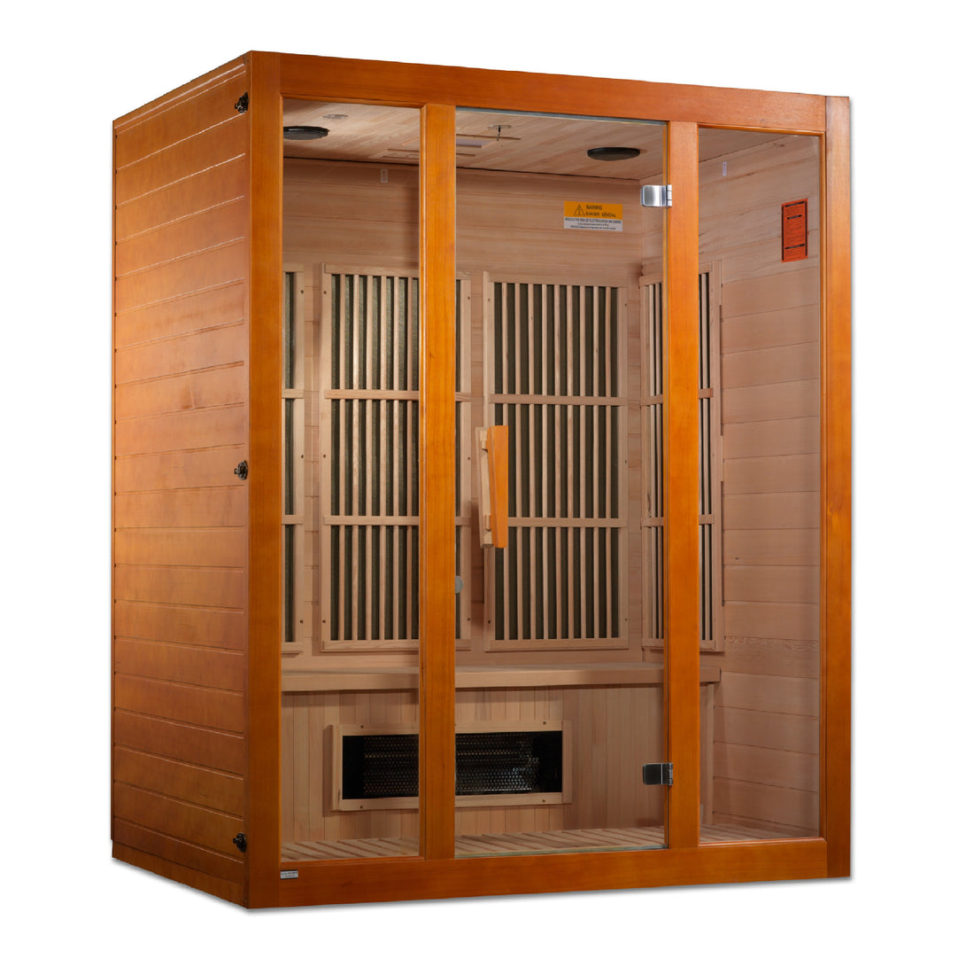 Maxxus Alpine 3-person FAR Infrared Sauna with Hemlock wood and tempered glass. 