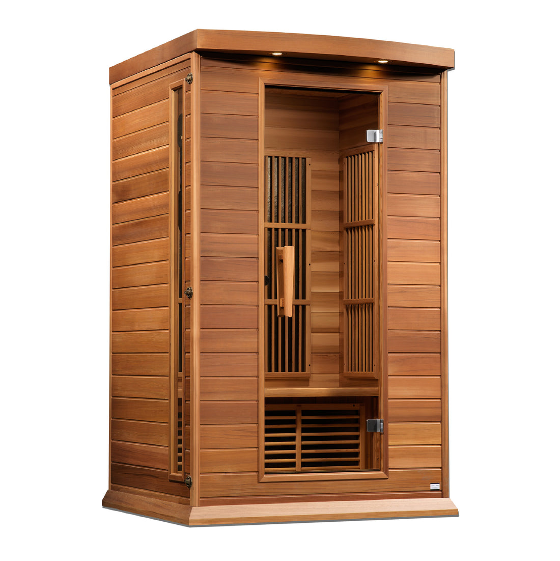 Maxxus K206 2-person Low EMF FAR Infrared Sauna with Canadian Red Cedar and tempered glass door. 