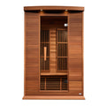 Maxxus K206 2-Person Infrared Sauna Near Zero EMF, Red Cedar wood, heating panels and tempered glass door. 