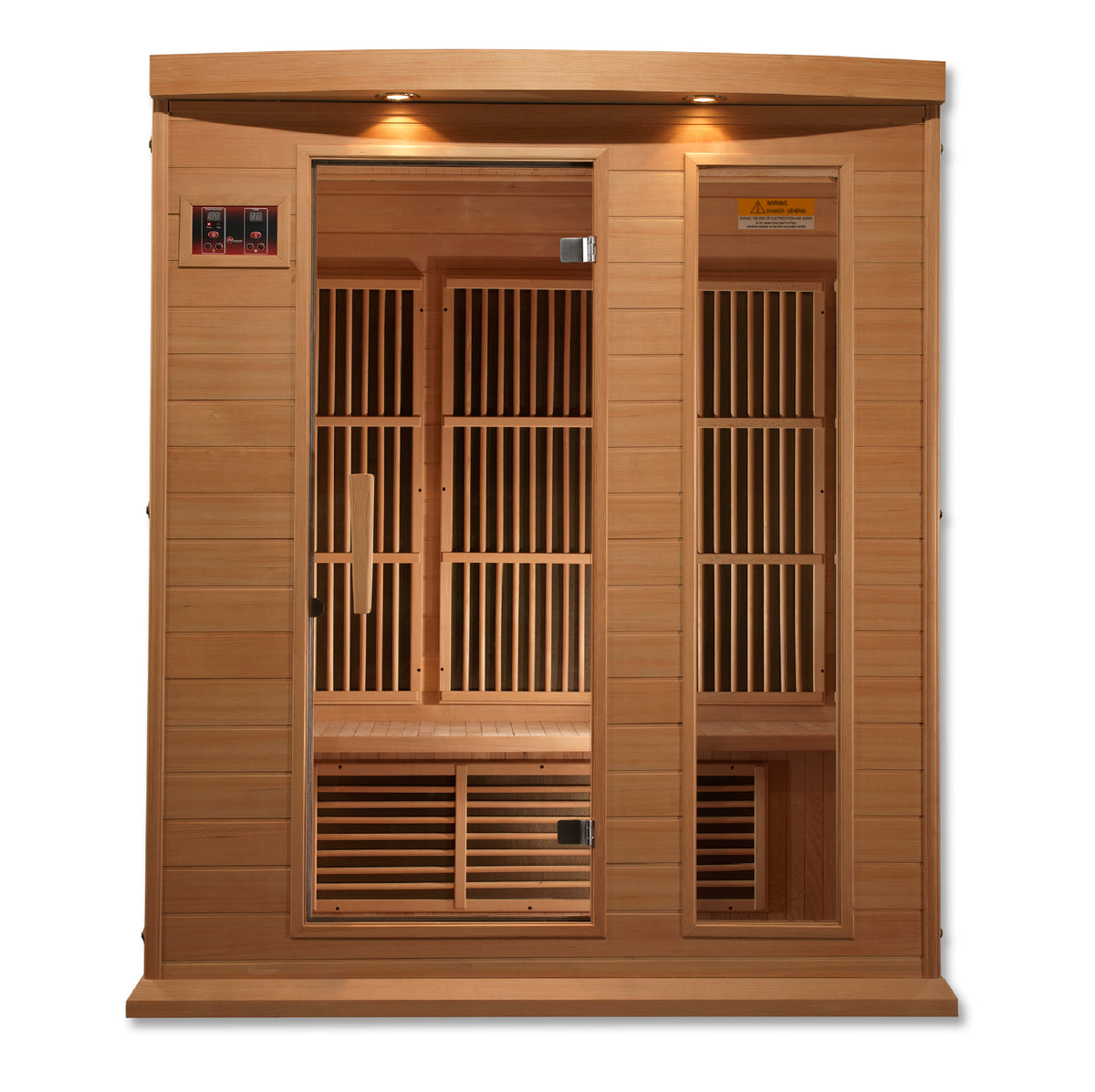 Maxxus K306 3-person Red Cedar Infrared Sauna with tempered glass door. 