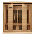 Maxxus K406 4-person Near Zero EMF Infrared Sauna Hemlock wood with tempered glass door. 