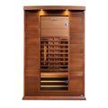 Maxxus 2-Person Infrared Sauna with Red Cedar and tempered glass door.