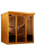 Dynamic Monaco Elite 6-person Hemlock infrared sauna. 