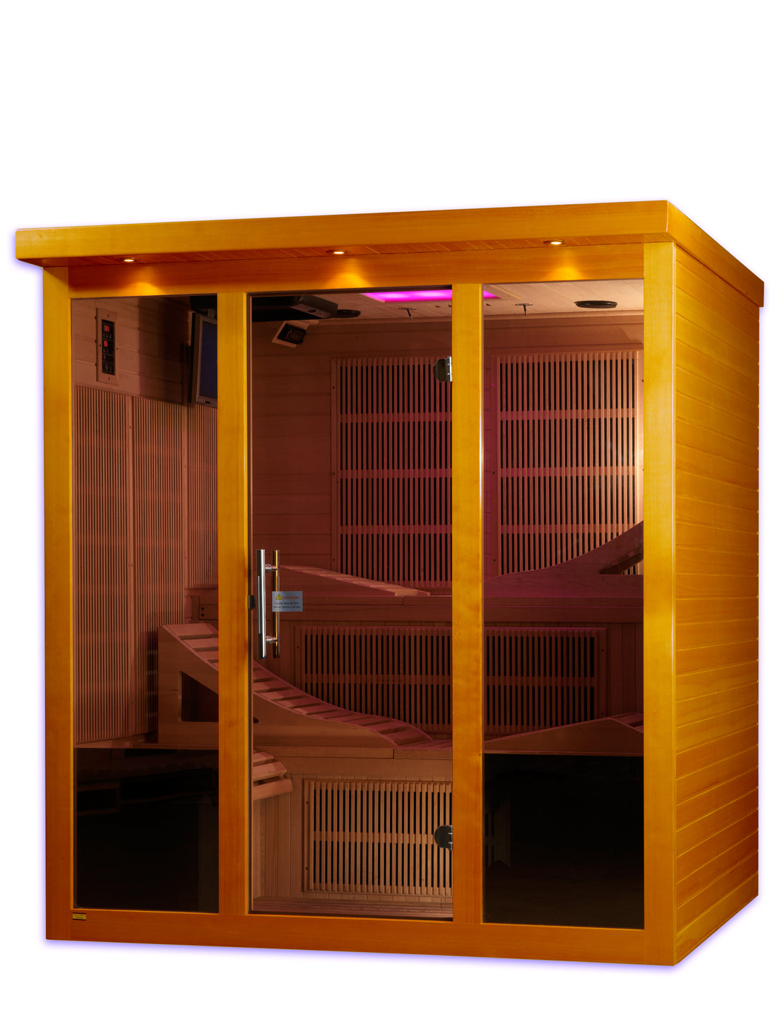 Dynamic Monaco Elite 6-person Ultra Low EMF (Between 3-5mG) FAR Infrared Sauna (Canadian Hemlock) - DYN-6996-01 Elite