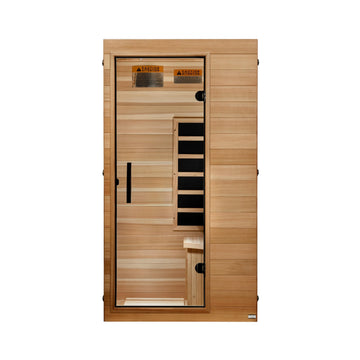 Dynamic 1 Person (Compact) Ultra Low EMF (Between 3-5MG) FAR Infrared Sauna (Pacific Cedar) - DYN-1101-01 Elite