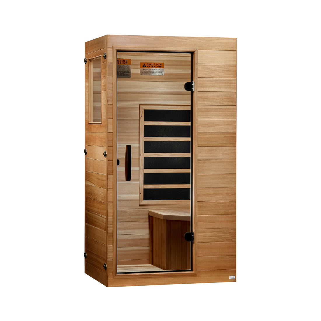 Dynamic 1 Person (Compact) Ultra Low EMF (Between 3-5MG) FAR Infrared Sauna (Pacific Cedar) - DYN-1101-01 Elite
