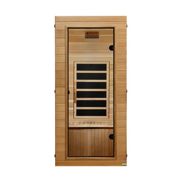 Dynamic 1 Person (Compact) Ultra Low EMF (Between 3-5MG) FAR Infrared Sauna (Pacific Cedar) - DYN-1201-01 Elite