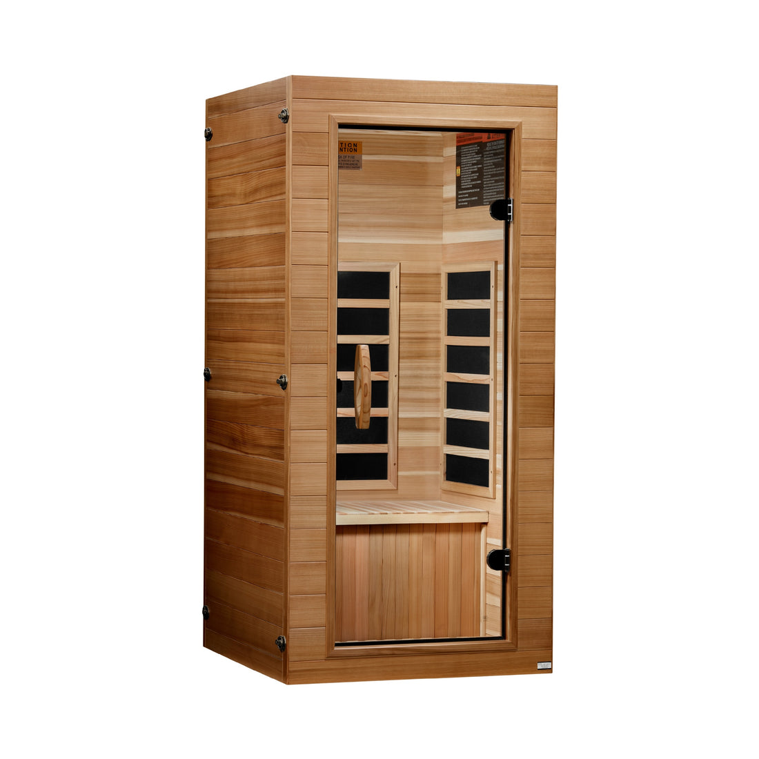 Dynamic 1 Person (Compact) Ultra Low EMF (Between 3-5MG) FAR Infrared Sauna (Pacific Cedar) - DYN-1201-01 Elite